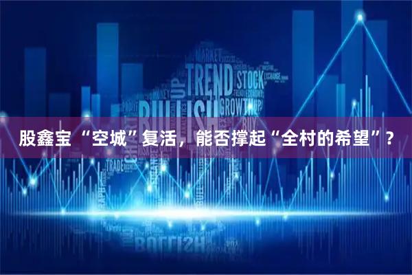 股鑫宝 “空城”复活，能否撑起“全村的希望”？